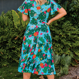 Arabella Dress in flamingo fun