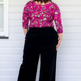 Bianca Pant in black velvet
