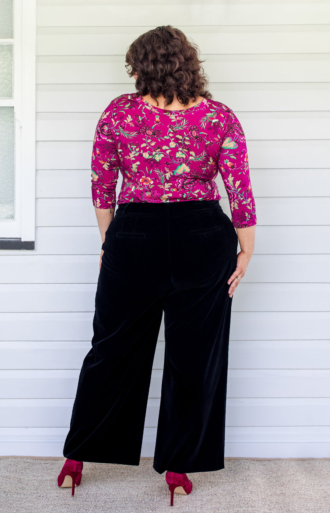 Bianca Pant in black velvet