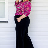 Bianca Pant in black velvet