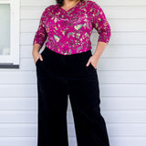 Bianca Pant in black velvet