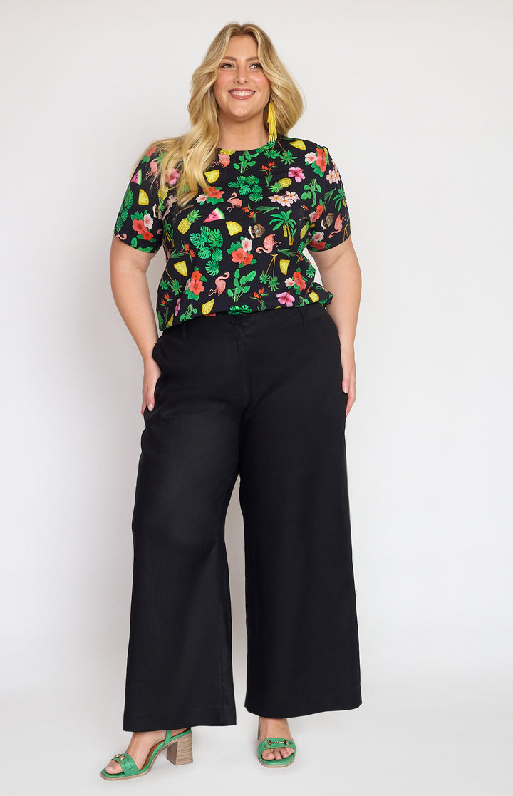 Best-selling Bianca Pant in black - perfect for work to weekend - by Maiocchi