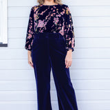 Bianca Pant in midnight velvet