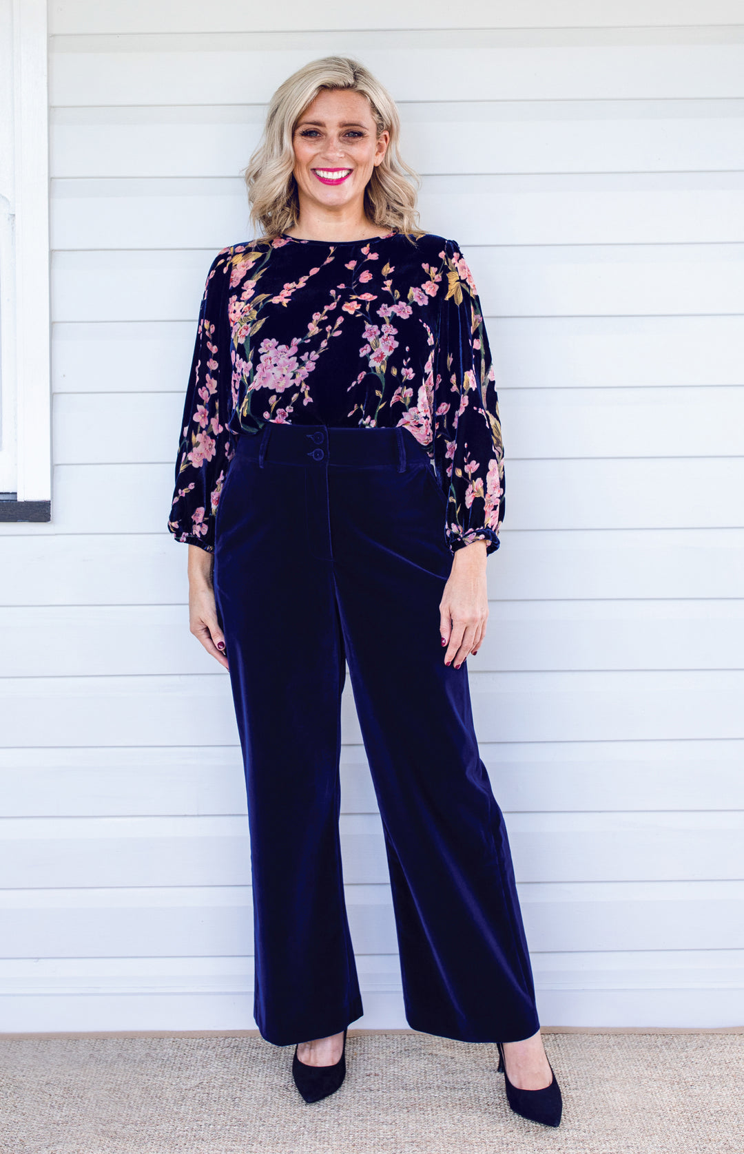 Bianca Pant in midnight velvet