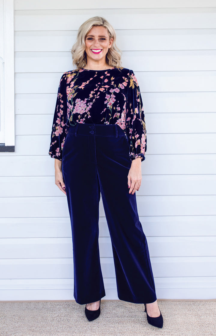 Bianca Pant in midnight velvet