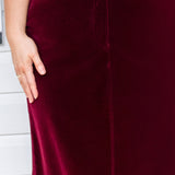 Bianca Skirt in wine velvet