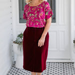 Poppy Top in Flights of Fancy print by Maiocchi