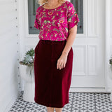 Poppy Top in Flights of Fancy print by Maiocchi
