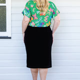 Bianca Skirt in black velvet