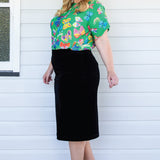 Bianca Skirt in black velvet