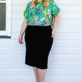 Bianca Skirt in black velvet