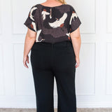 Bianca Slim Ponte Pant in black