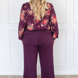 Bianca Slim Ponte Pant in mulberry