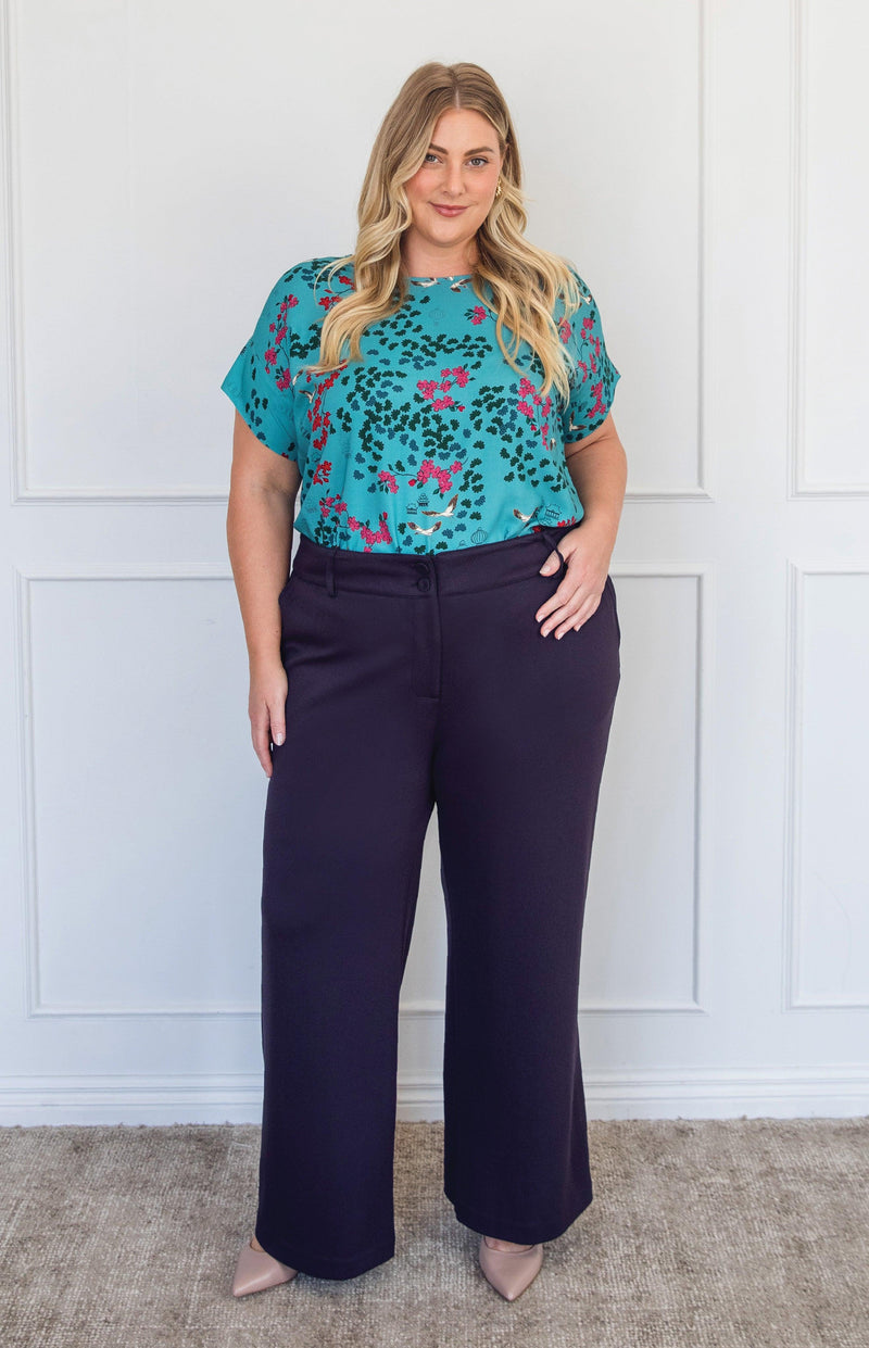 Bianca Slim Ponte Pant in navy
