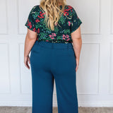 Bianca Slim Ponte Pant in petrol