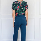 Bianca Slim Ponte Pant in petrol