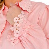 PRE-ORDER Blossom Blouse in pink lace