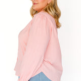 PRE-ORDER Blossom Blouse in pink lace