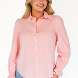 PRE-ORDER Blossom Blouse in pink lace
