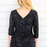 Blossom Reversible Top in black lace