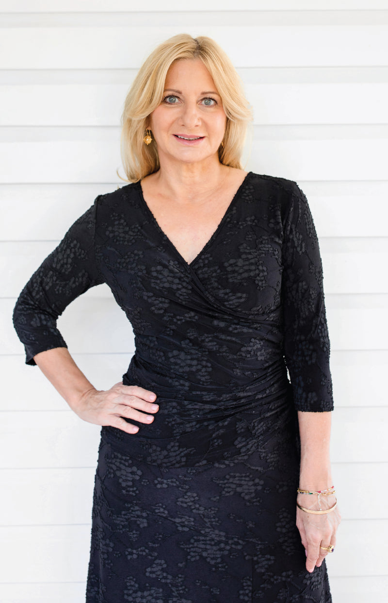 Blossom Reversible Top in black lace