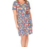 Blossom Dress in peach blossoms