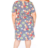 Blossom Dress in peach blossoms