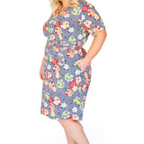 Blossom Dress in peach blossoms