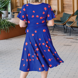 Arabella Dress in ladybug navy