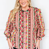 Carrie Blouse in charmed stripe