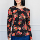 Holiday Tee Long Sleeve in now or never black
