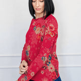 Holiday Tee Long Sleeve in leading lady rose