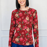 Holiday Tee Long Sleeve in charmed rose