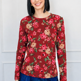 Holiday Tee Long Sleeve in charmed rose