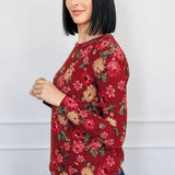 Holiday Tee Long Sleeve in charmed rose