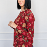 Holiday Tee Long Sleeve in charmed rose
