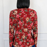 Holiday Tee Long Sleeve in charmed rose