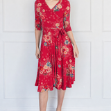 Lucinda Dress in leading lady rose