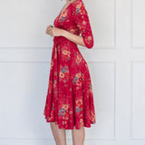 Lucinda Dress in leading lady rose