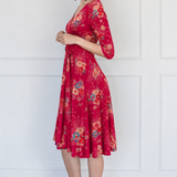 Lucinda Dress in leading lady rose
