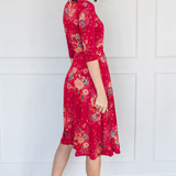 Lucinda Dress in leading lady rose