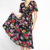 Eleanor Dress in kasumi black