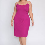 Bamboo Slip Dress in berry