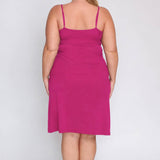 Bamboo Slip Dress in berry