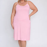Bamboo Slip Dress in pink
