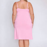 Bamboo Slip Dress in pink