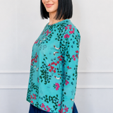 Holiday Tee Long Sleeve in enchanted teal