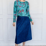 Holiday Tee Long Sleeve in enchanted teal