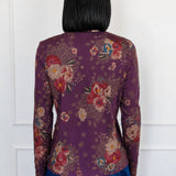 Holiday Tee Long Sleeve in leading lady plum