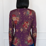 Holiday Tee Long Sleeve in leading lady plum